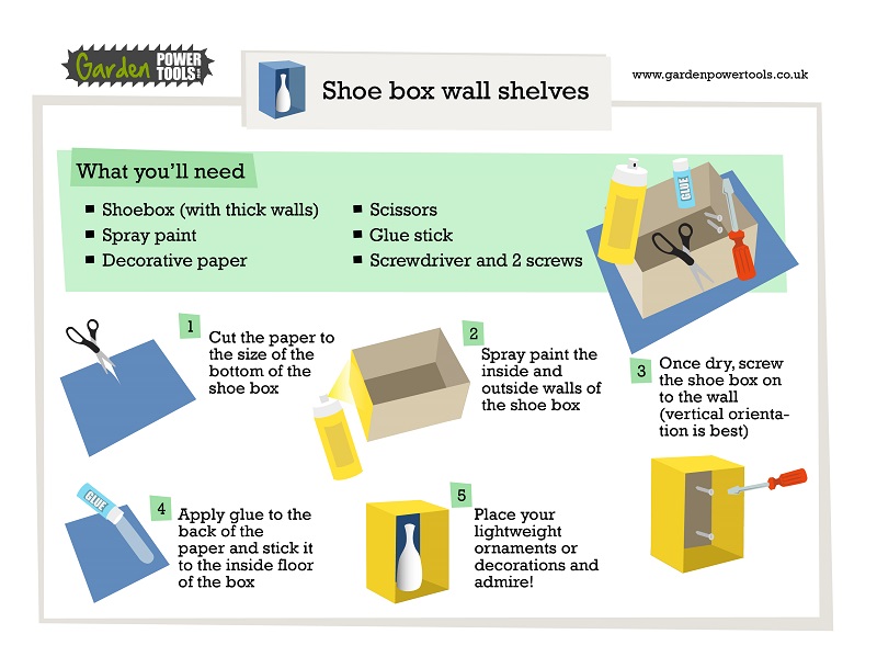 Create DIY Shelf from Shoe Box