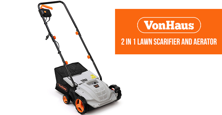 vonhaus 2 in 1 electric lawn scarifier