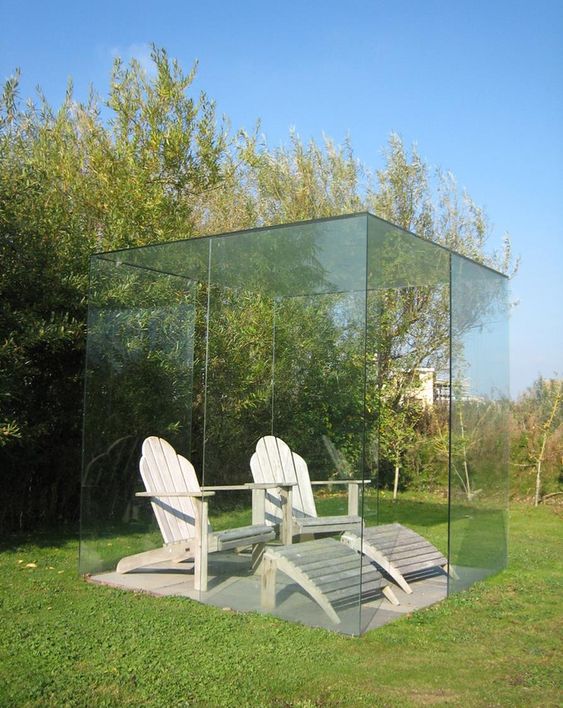 A Glass Greenhouse Style Gazebo