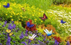 Garden Butterflies Stakes Outdoors